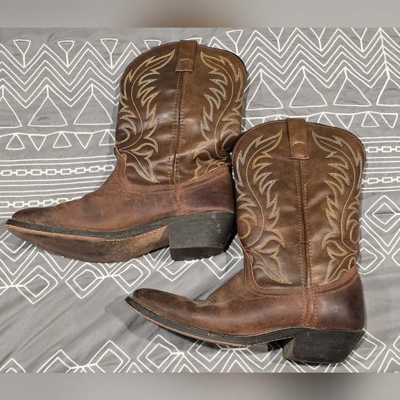 Laredo Women's Lea Vamp Fox Leather Cowboy Boots Size 7.5 - Picture 1 of 5